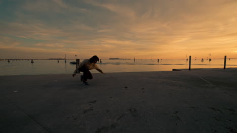 sunset street dance in venice