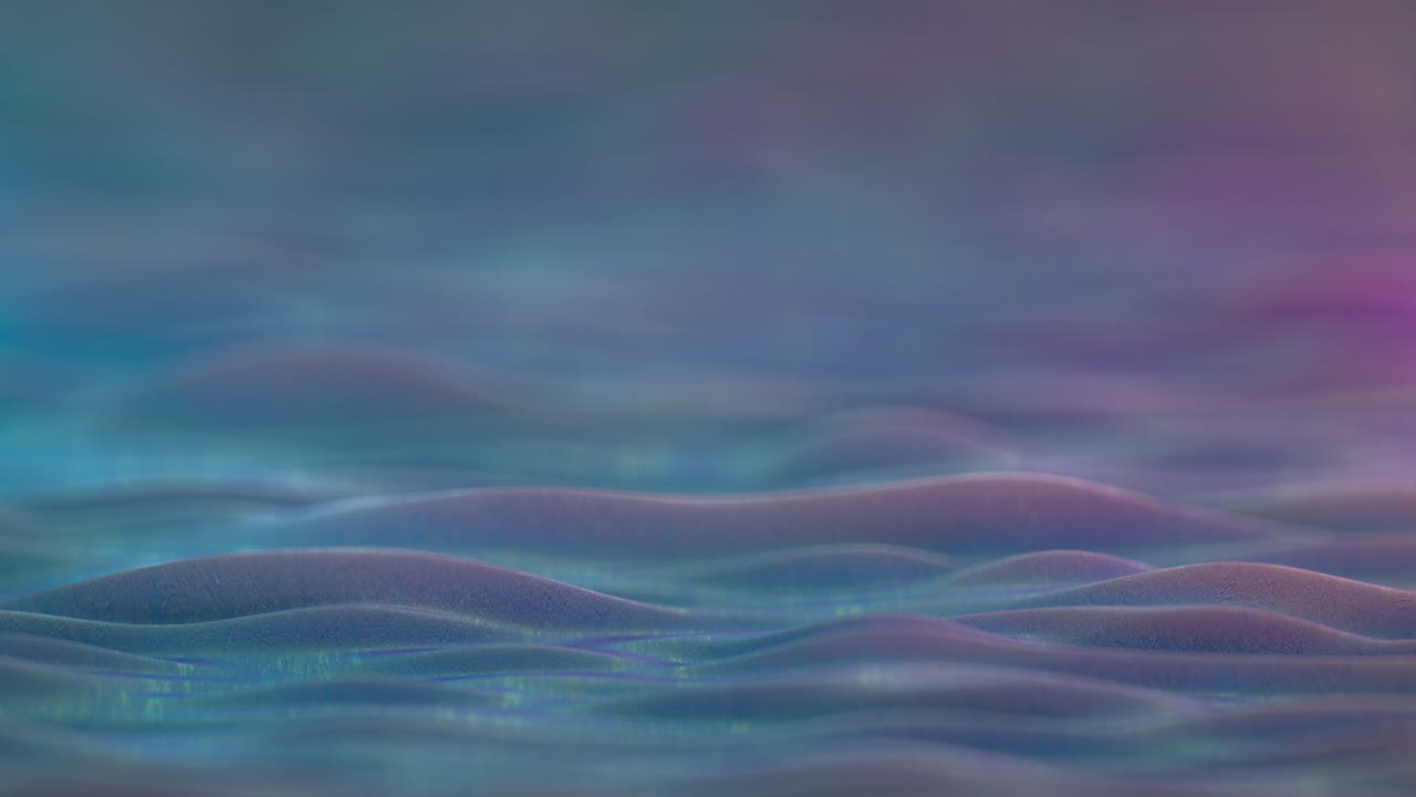 Flowing wavy form seamless loop 3D render animation