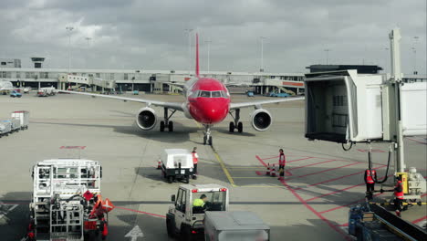 aircraft getting ready for takeoff