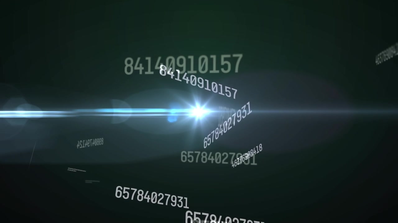 Animation of numbers and data processing