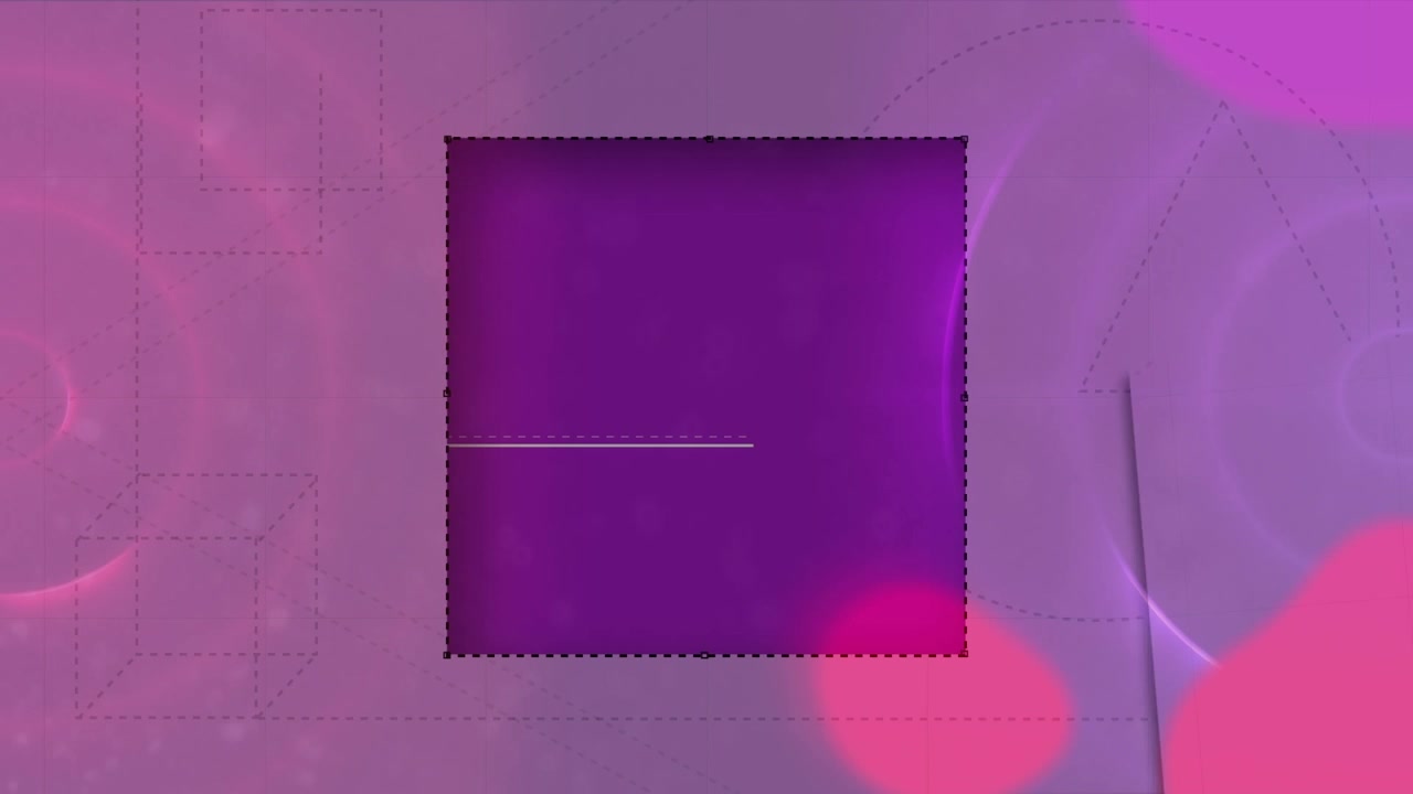 Animation of pen drawing square on pink background