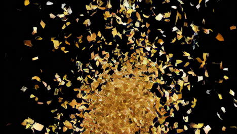 golden confetti explosion