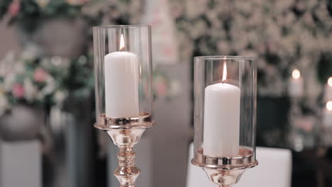 candlelit elegance in glass holders