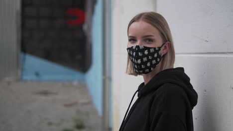 Blonde-Girl-With-Face-Mask