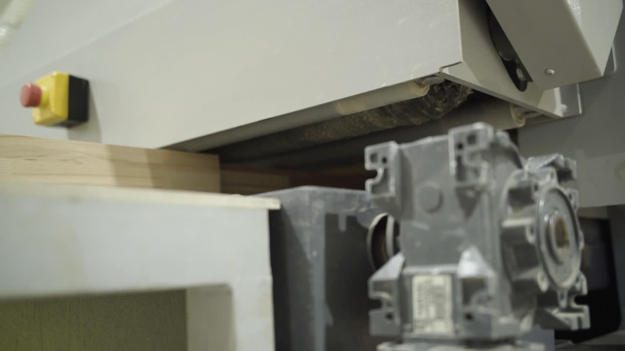 Close-up of Woodworking Machine Components