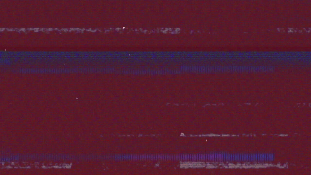 animación de la grabación de la interfaz digital en pantalla con fallo en fondo rojo