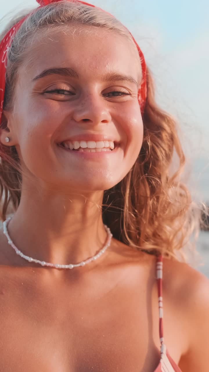 Young couple enjoys a perfect beach getaway under the sun