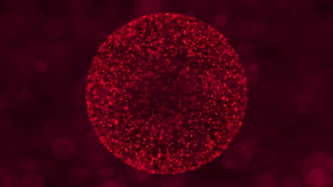 red particle globe particle technology background