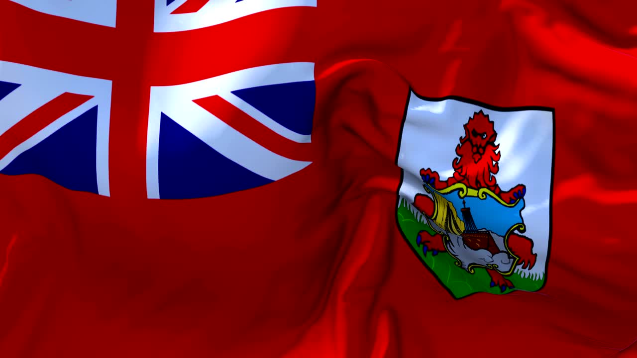 버뮤다 발은 바람 속도 느린 동작 애니메이션에서 4k 현실적인 직물 질감 발을 부드럽게 불어 바람이 많은 날 연속적인 원활한 루프 배경.