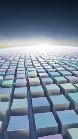 abstract geometric cubes in space
