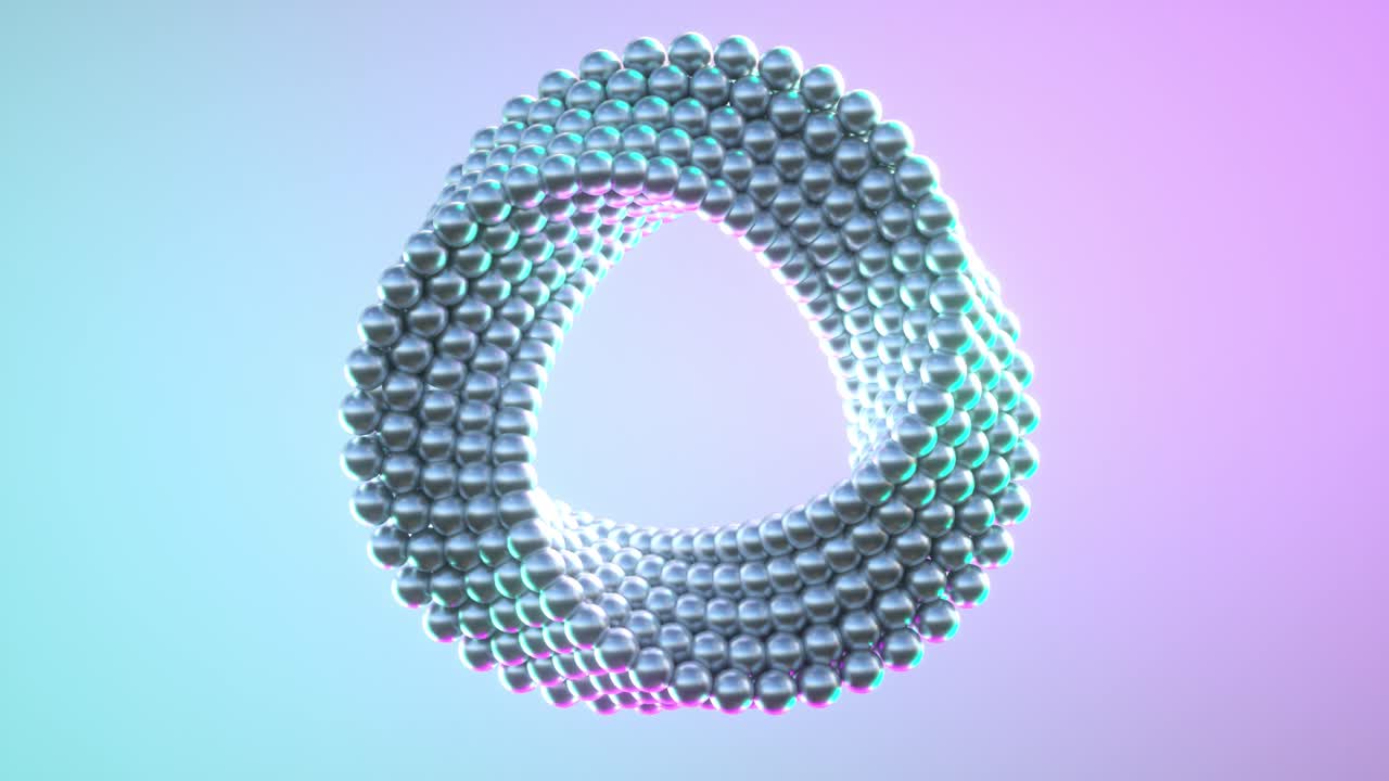 renderización de animación 3d de un anillo abstracto que gira. patrón hipnótico suave. bucle sin costuras infinito.