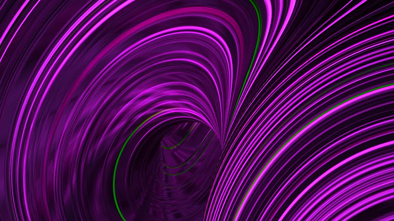 túnel abstracto púrpura y rosa con líneas de neón