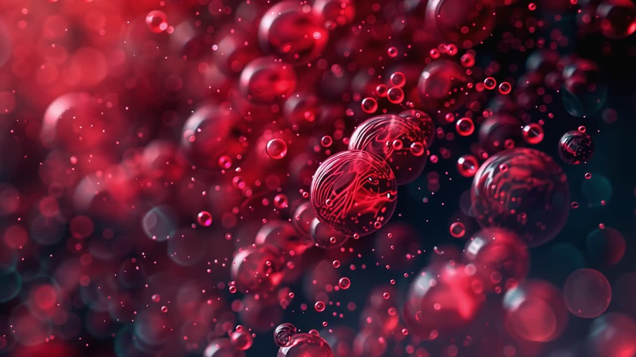 Fondo abstracto rojo burbujas