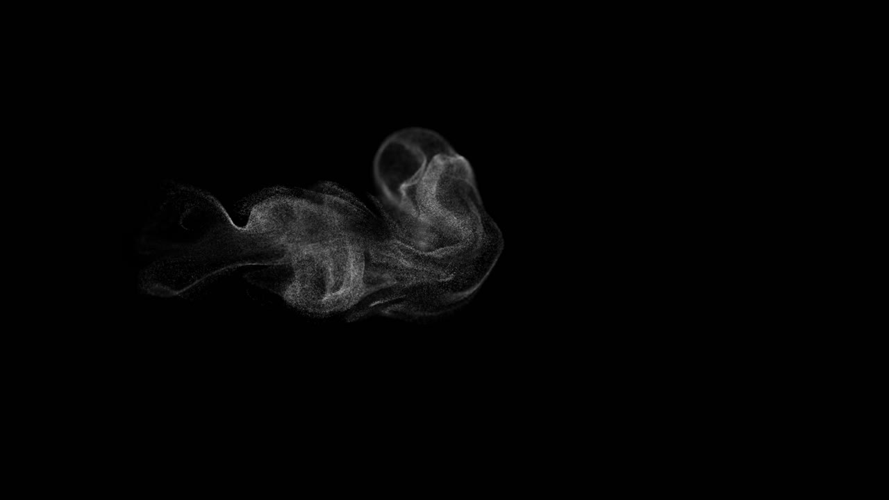 Abstract Smoke Particles on Black Background