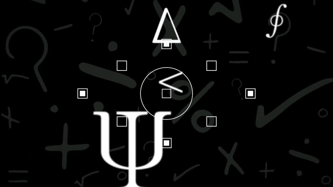 animación de fórmulas matemáticas en movimiento sobre un fondo verde