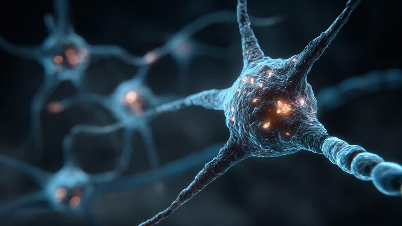 A Closer Look at Neurons: Stunning Visuals of Neural Connections and Synaptic Activity Capturing the Intricacies of Brain Function in a Captivating Digital Illustration