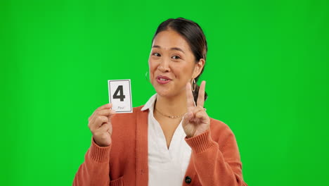 Mujer-Asiática,-Enseñando-Y-Contando-Números