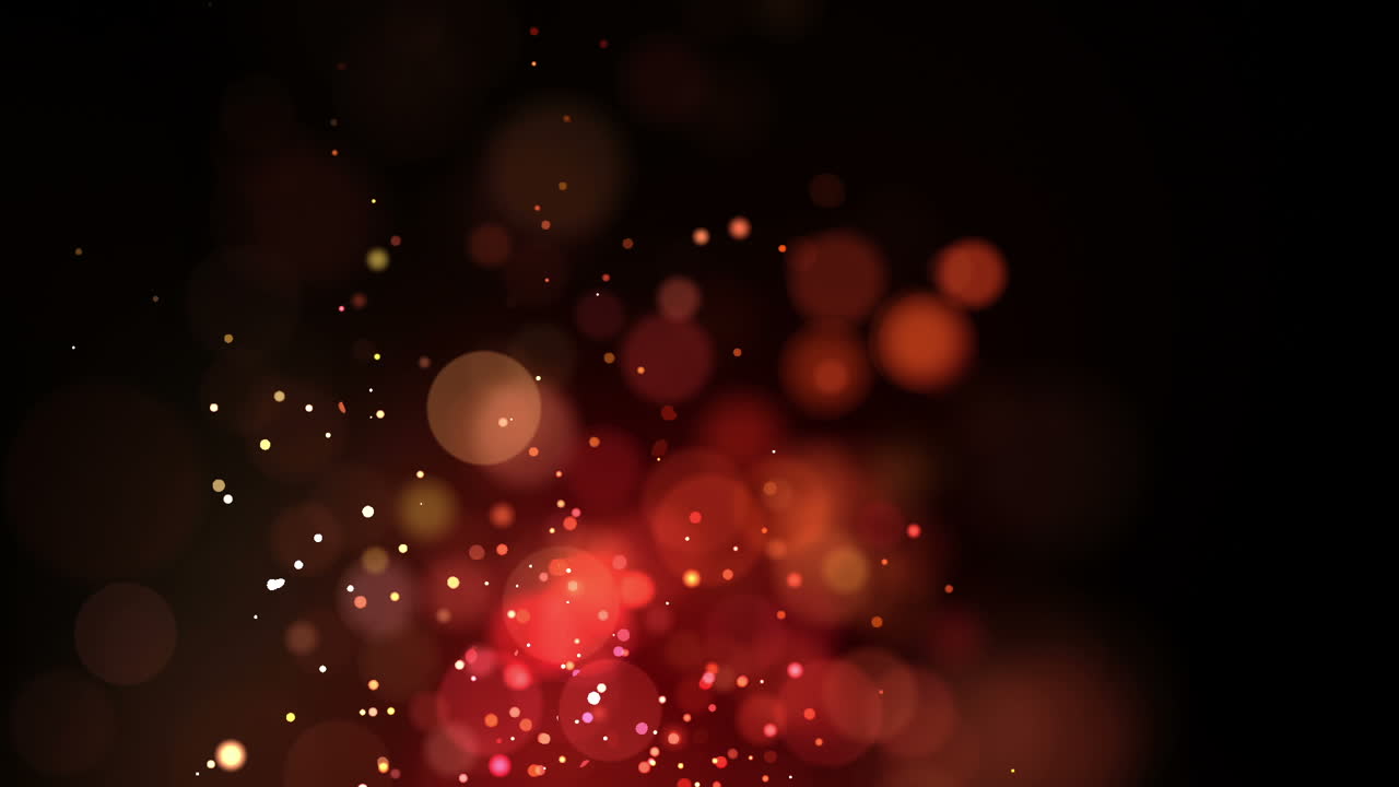 puntos rojos brillantes que se acercan