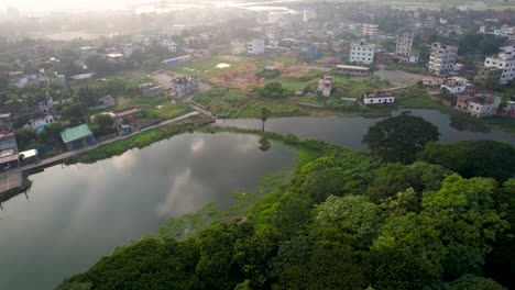 park surrounded by urban area