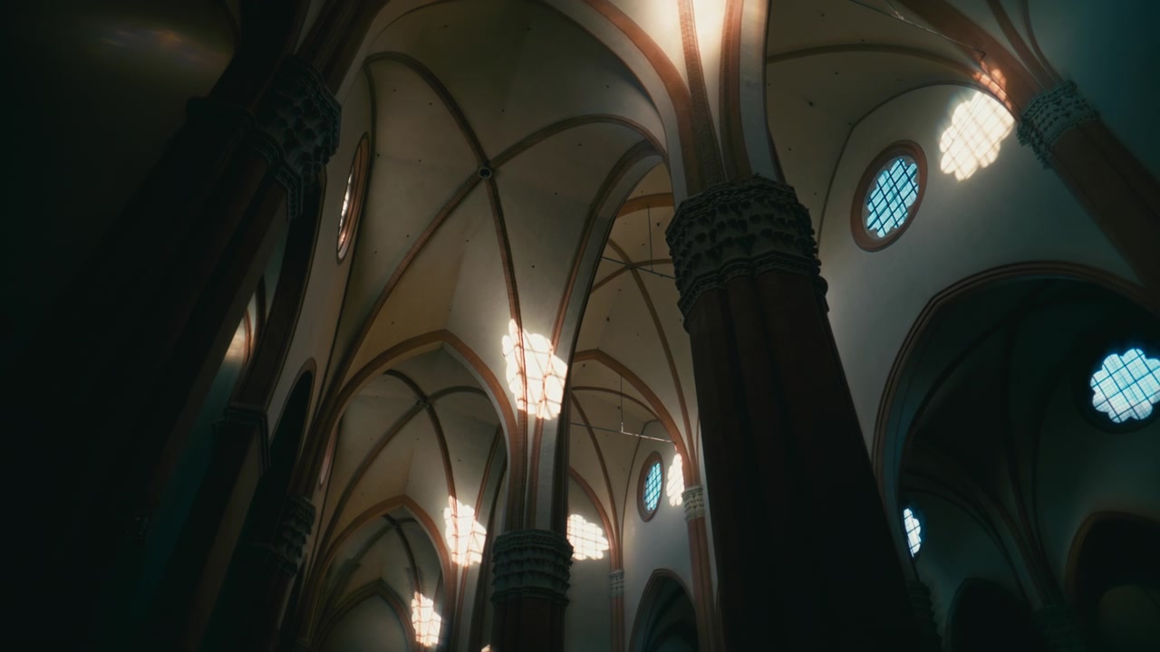 Architettura dell'antica cattedrale vista dall'alto