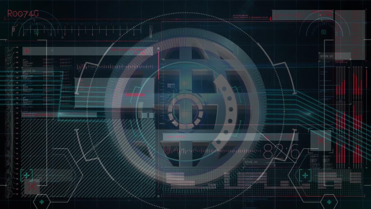 Animation of diverse data processing on digital screen