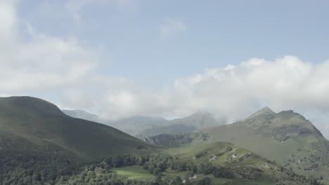 hautes-pyrénées mountains on summer season, france