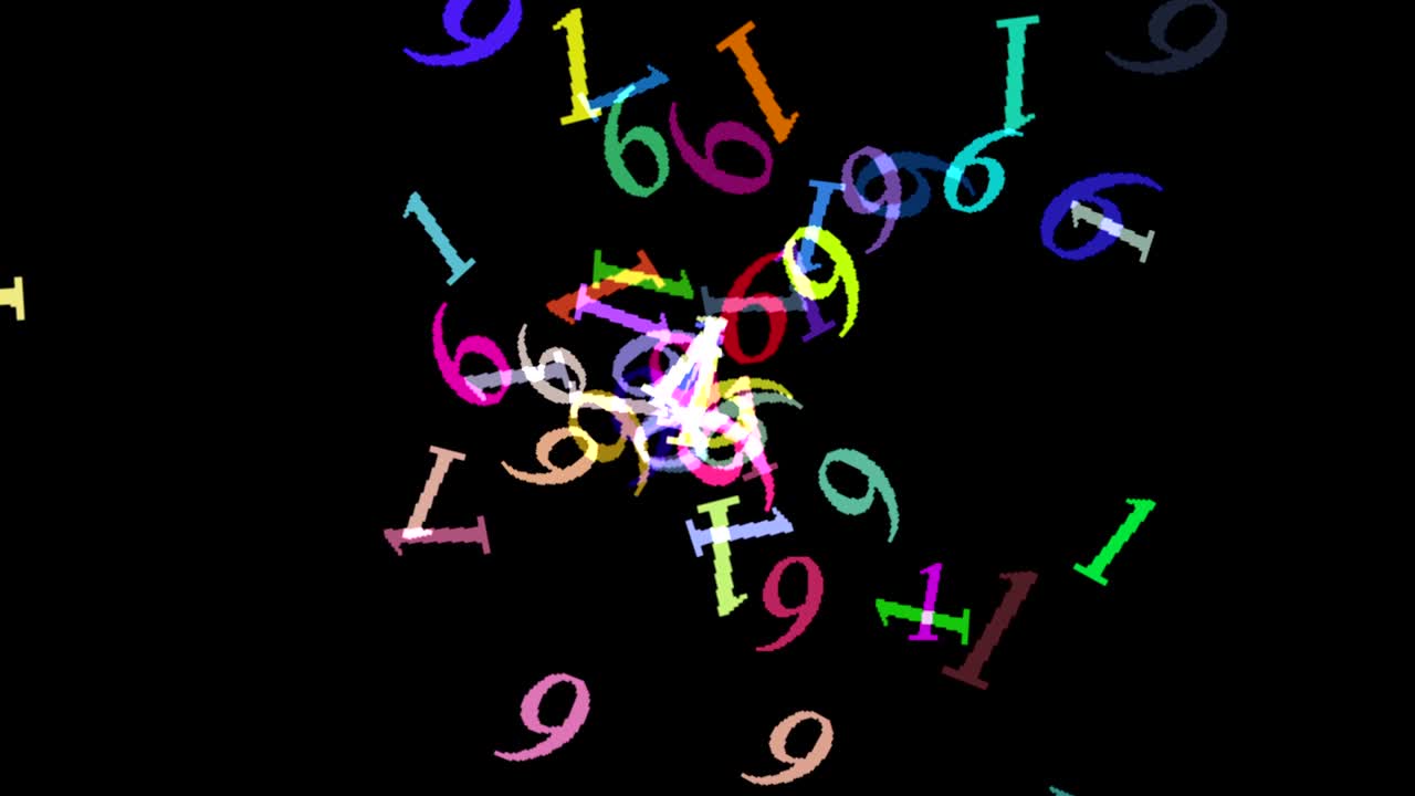 protector de pantalla de computadora animado con dígitos