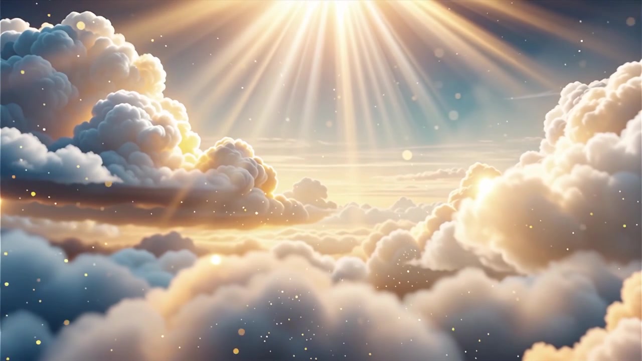 Christian Heavenly Light Worship Background