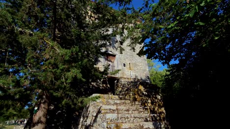 Tower-of-Guardians-Stands-Tall-at-the-Entrance-of-Butrint's-Ancient-City,-a-Sentinel-of-Archaeological-Heritage,-Safeguarding-the-Past