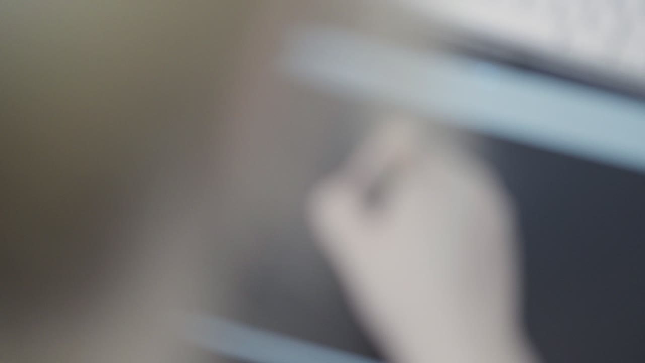 Person Using Wacom Graphics Tablet