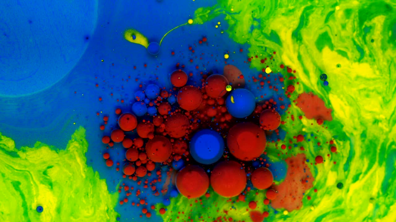 4k fondo de burbujas de aceite líquido abstracto