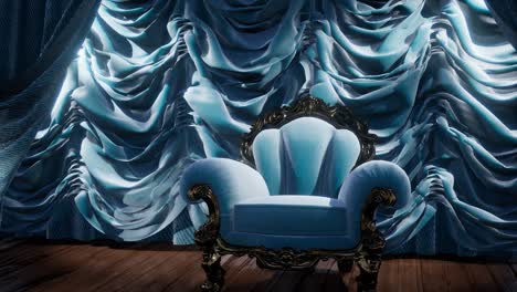 luxurious-theater-curtain-stage-with-chair