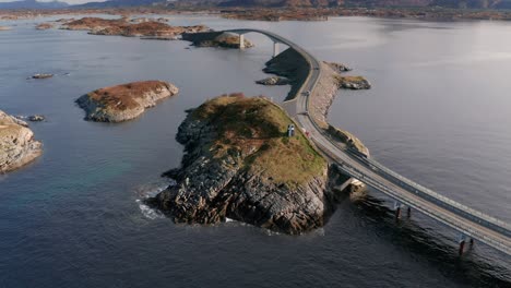 aerial view of the atlantic road in norway