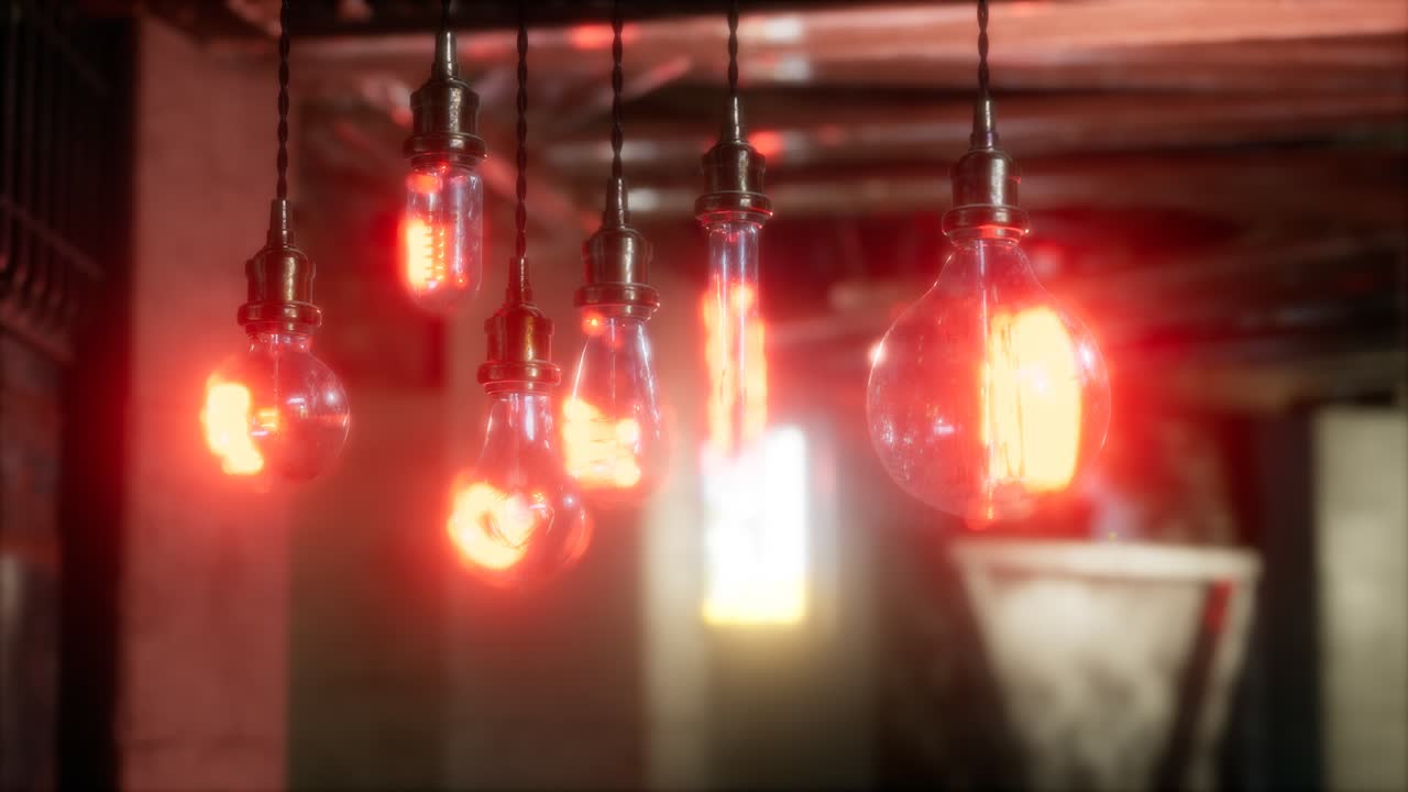 오래된 레트로 빈티지 열광 전구