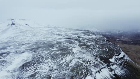 Dramatic-Wintry-Landscape-In-Snaefellsness,-Western-Iceland-At-Daytime