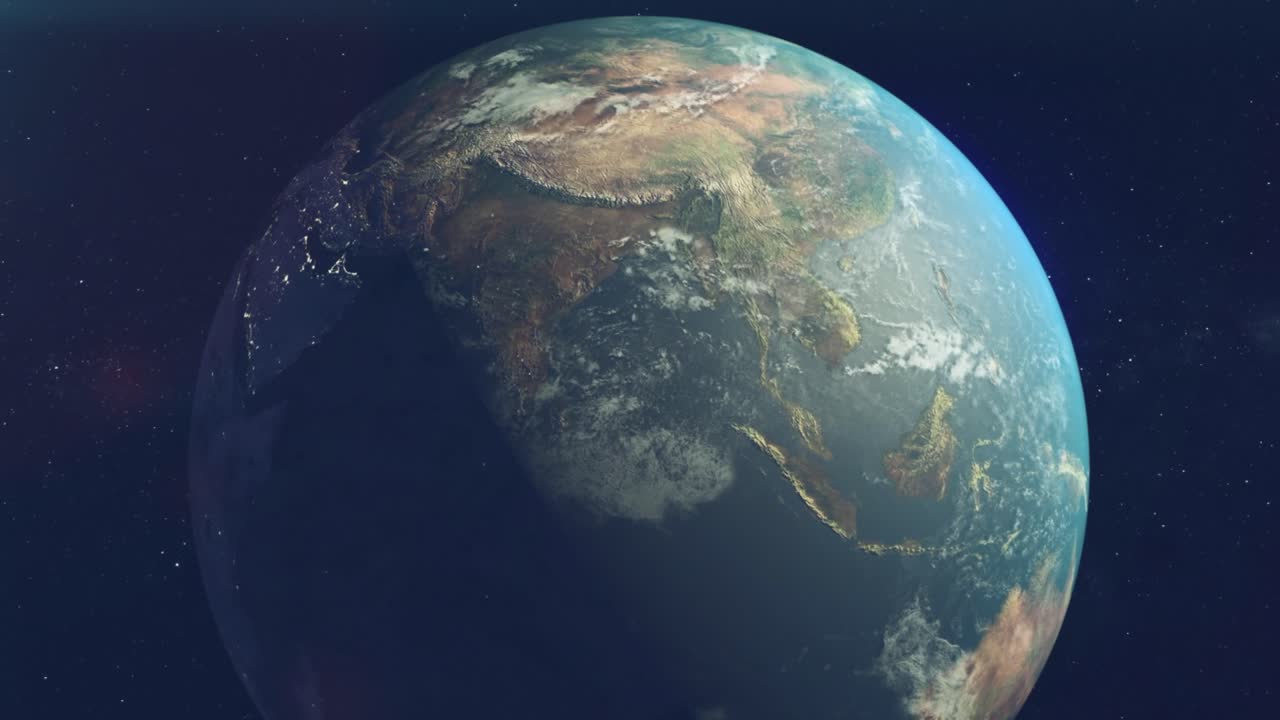 planeta tierra girando en el espacio estrellas galaxia universo ciencia mundo mundo realista vía láctea