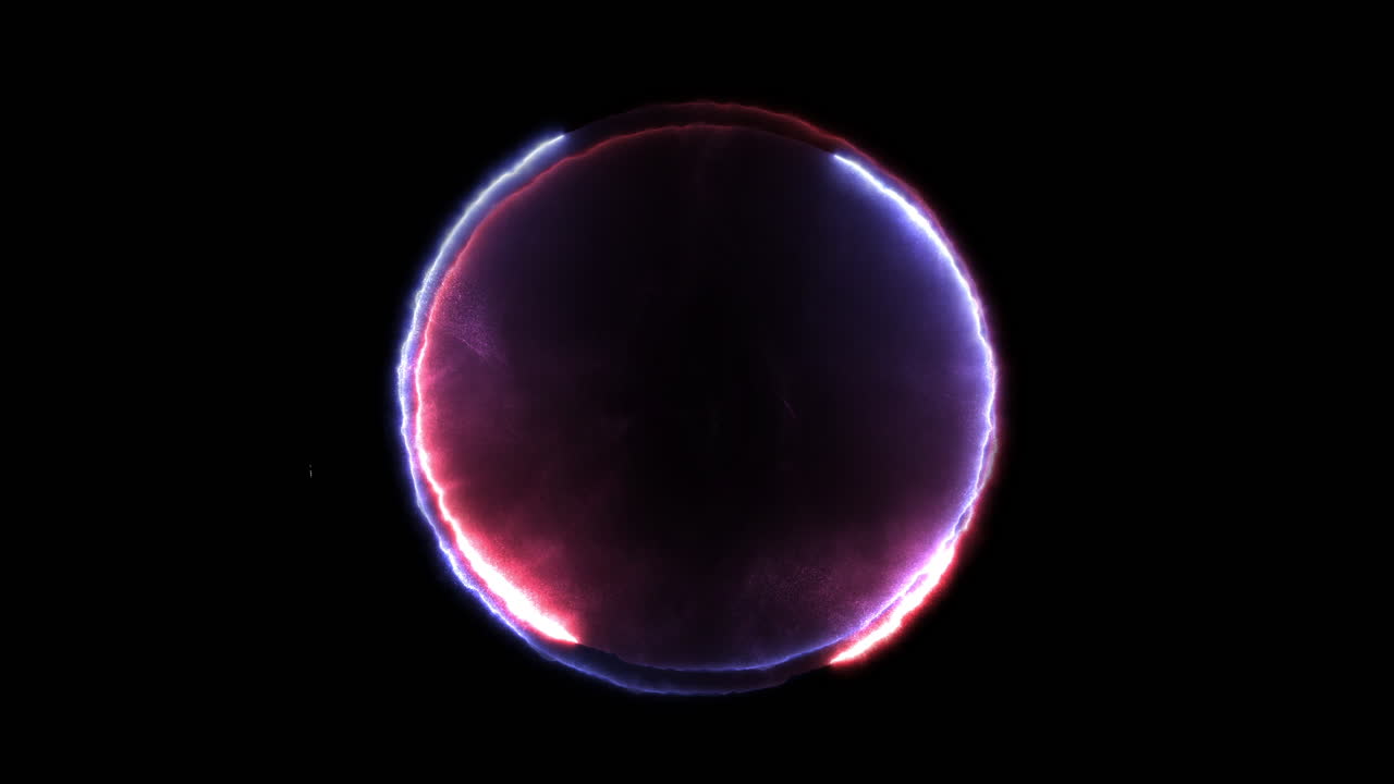 Abstract Electric Energy Loop Red Blue Glow with Smoke