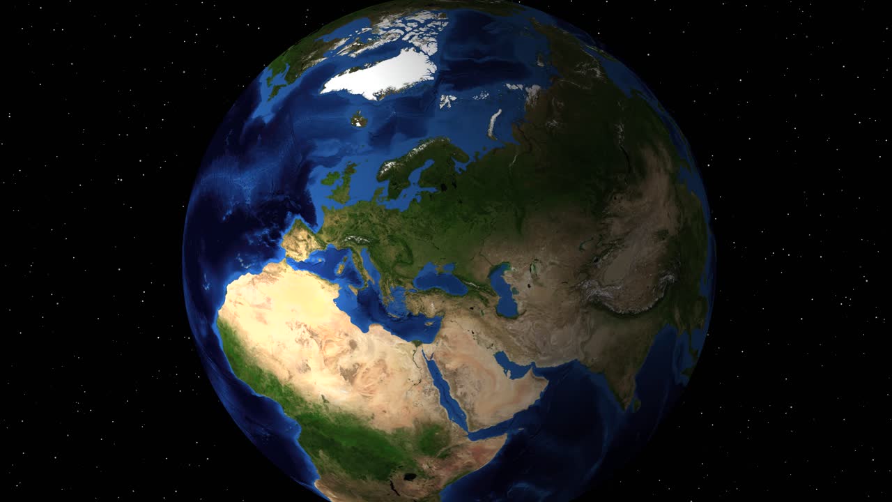 우주에서 지구 체코 공화국을 확대합니다.