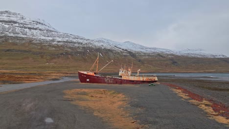the oldest boat gardar ba 64 in north west iceland