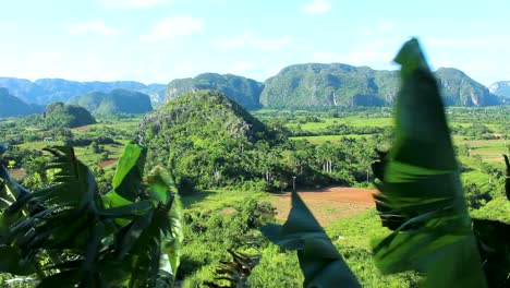 Blick-Auf-Das-Viñales-Tal-Mit-Berühmten-Bergen-In-Der-Kubanischen-Landschaft