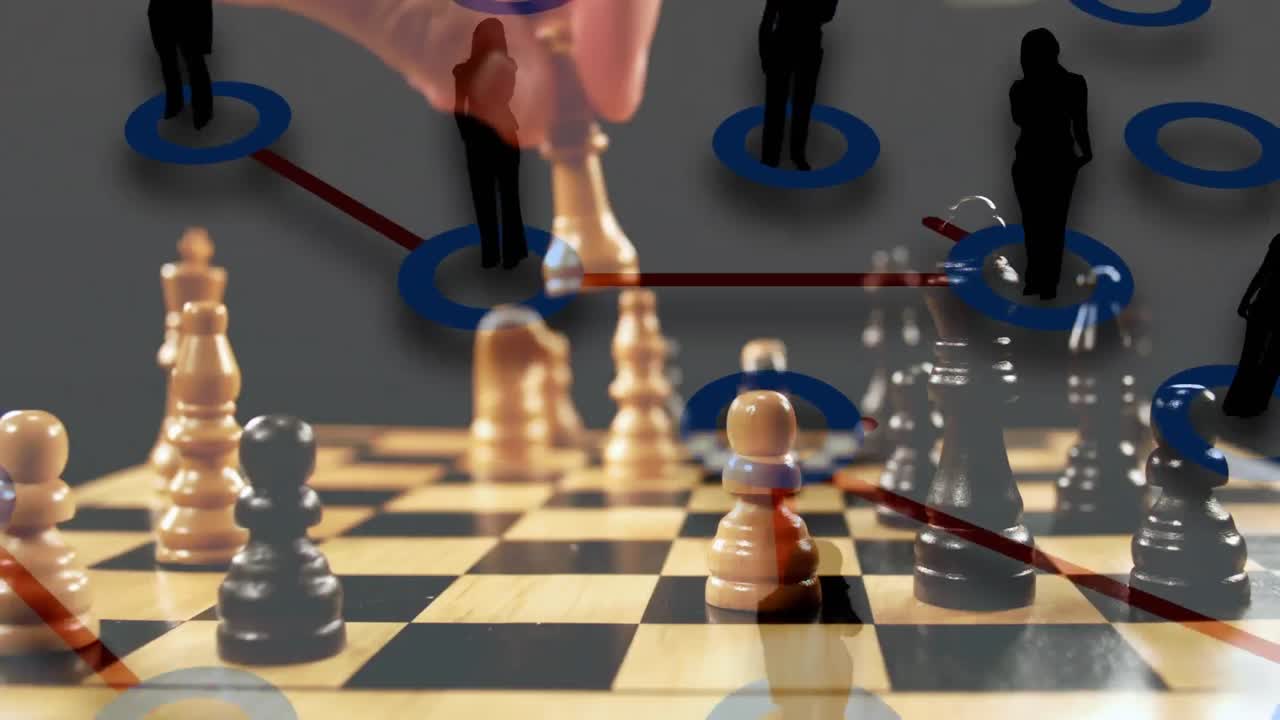 체스를 하는 사람 과 사업가 들