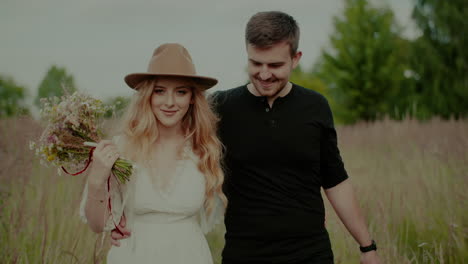 young successful hipsters walking and smiling in summer at sunset 2