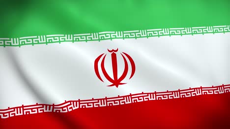 4k national animated sign of iran, animated iran flag, iran flag waving, the national flag of iran animated.