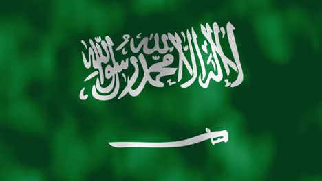 Saudi-Arabien-Nationalflagge-Symbol-Bewegungsgrafik