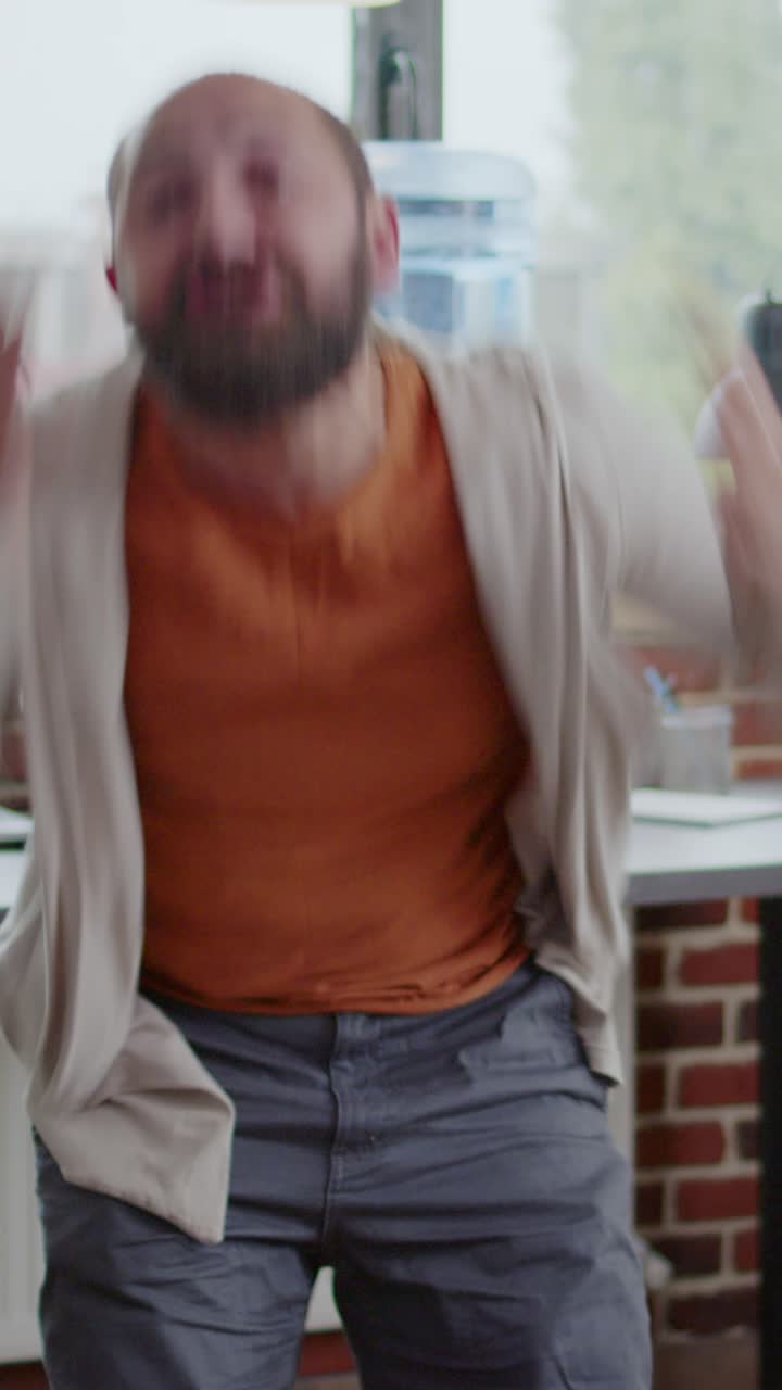 Man in Office Near Water Cooler