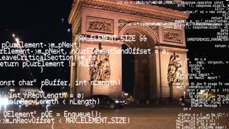 arc de triomphe with program codes