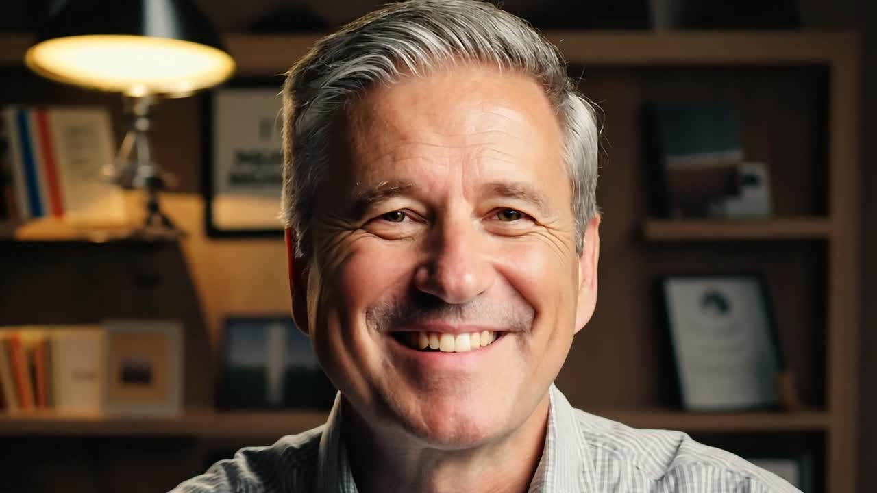 Retrato de un hombre sonriente