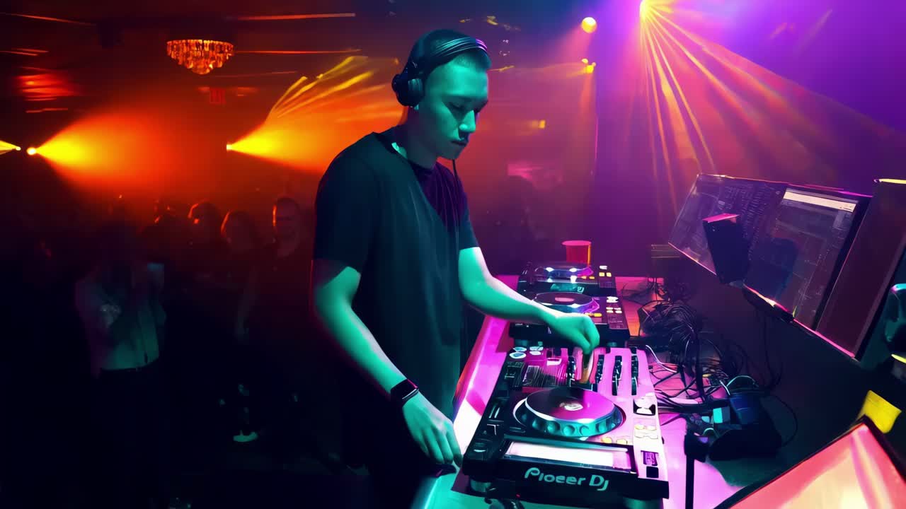 actuación de dj en un club nocturno