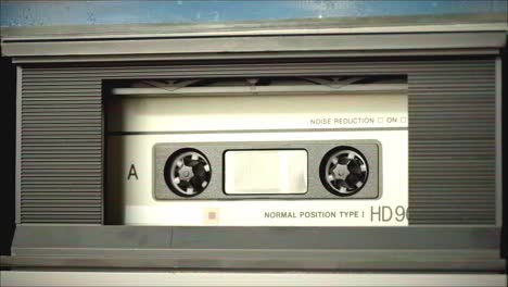vintage cassette tape player detail