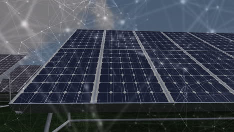 Animation-of-network-of-connections-over-solar-panels